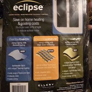 Eclipse Energy-Saving Black and Gray Curtain